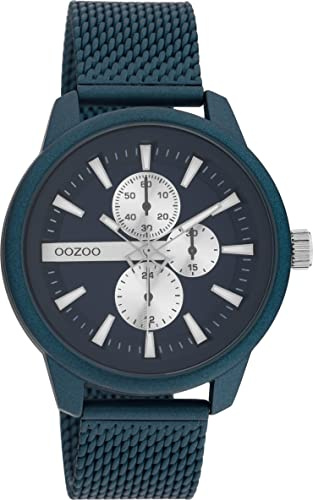 Oozoo Timepieces Herren Uhr - Armbanduhr Herren mit 20mm breites Metall Mesharmband | Hochwertige Uhr für Männer - Edle Analog Herrenuhr in rund