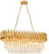Modern Led Crystal Pendant Light Golden Crystal Chandelier Lights 3-Tier Raindrop Chandelier Light Fixture Flush Mount Ceiling Light for Dining Room Living Room Table Foyer,80cm*30cm E14x8