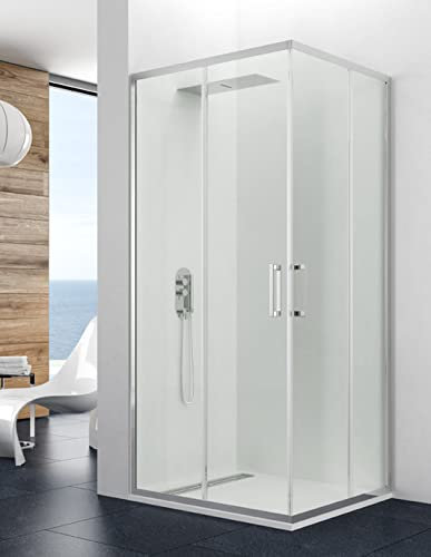 ALLSTONE TITAN 2+2 Duschkabine - Eckduschkabine 80x80 cm Transparent