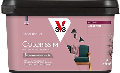 V33 Peinture multi-supports Colorissim® Argile rose Velours 2L
