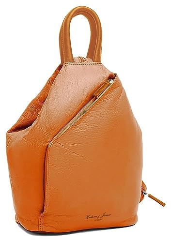 Hudson & James Designer-Umhängetasche, echtes Used-Look, Retro, klein, Vintage, Hunterleder, handgefertigt, Damen, Unisex, Reisetasche, Crossover-Schultertasche, gelb, Small