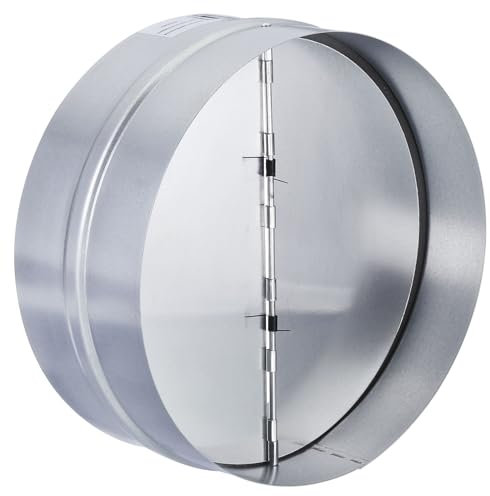 PATIKIL Rückstauklappe, 8 Zoll, Lüftungsschlauch Luftstrom Einsteck-Rückflussverhinderer, Einweg-Zugluftstopper für Küchen- und Badezimmer-Abluftventilatoren