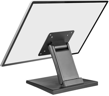 Wearson Support de moniteur tactile pour PC tout-en-un, kiosque, AIO VESA 75 et 100 mm Base de moniteur réglable pliable à plat (Black)