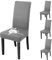 Fuloon Stuhlhussen wasserdichte,Stretch Stuhlbezug Moderne Stuhlüberzug Elastische Abnehmbar Waschbar Spannbezug für Esszimmerstühle Schwingstuhl 4er Set,Grau