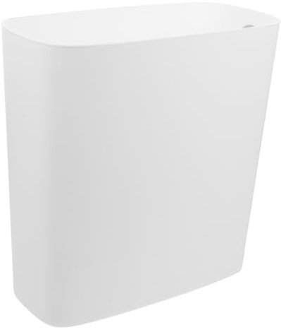 IMIKEYA Poubelle De Salle De Bain Poubelle Étroite Litière Panier a Linge Poubelle Rectangulaire Rangement Dvd Poubelle Espace Étroit Bac à Multifonction Blanche Tpr Petite Poubelle Bureau