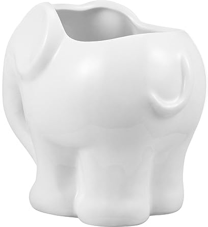 Mipcase Cartoon Ceramic Plant Pot for Succulent and Cactus Creative Elephant Flower Pot Design for Indoor Plants