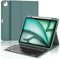 JADEMALL Keyboard Case for iPad Air 13 inch (M3 2025, M2 2024), UK Layout Wireless Detachable Bluetooth Keyboard with Slim Protective Cover and Pencil Holder for iPad Air 13 inch Tablet, Dark Green