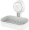 Suction Soap Dishes for Bathroom,Soap Bar Holder for Shower Wall,Wall Mounted Soap Holder Bar for Shower, Max Hold 5 KG, Drill-Free, Removable Plastic Soap Case with Drainage, Sponge Holder （White）