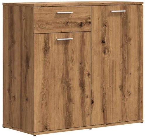 vidaXL Sideboard Artisan-Eiche 80x36x75 cm Holzwerkstoff, Schrank, Highboard, Home-Organizer, Aufbewahrungsschrank, Seitenschrank, Wohnzimmerschrank