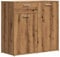 vidaXL Sideboard Artisan-Eiche 80x36x75 cm Holzwerkstoff, Schrank, Highboard, Home-Organizer, Aufbewahrungsschrank, Seitenschrank, Wohnzimmerschrank