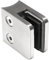 PRIOstahl Glashalter Glasklemmen Klemmhalter Glasplattenhalter - 1 Stück Größe: 45 x 45 x 25-27 mm Anschluss: Ø42,4 mm - für Glas 8 mm Geländerbau Sichtschutz aus Edelstahl V2A