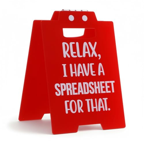 Lnngub Funny Office Desk Accessories for Work,Relax I Have A Spreadsheet for That Funny Office Decor Desk Sign Fun Offices Gifts for Coworkers Colleague Boss Day Gifts