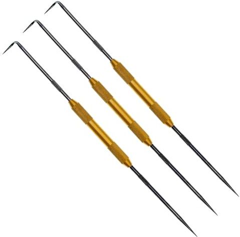 Tooltime Pack of 3 Engineers Scribes | Double Ended 225mm Engraver Marker Scriber with 90° Tip | Ideal for marking metal, plastic