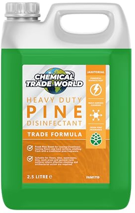 Chemical Trade World - Pine Disinfectant - Antibacterial Floor & Surface Cleaning Liquid - Fresh Pine Scented Disinfectant for Commercial & Domestic Use 2.5L