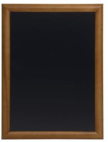 SECURIT - Wandkreidetafel - Massivholz - 70 x 90 cm - Dunkelbraun | Für Innen- und Außenbereich - Wischfest gegen Verschmieren und Regen - Mit feuchtem Tuch abwischbar