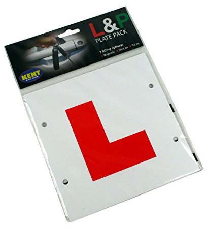 Kent Car Care L & P Plates Magnetic, Stock on & Tie on
