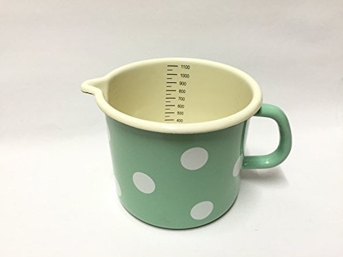 Münder Email - Milchtopf - Topf mit Ausguss - Farbe: Mint - 1 Liter
