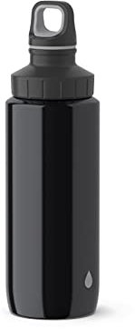 Emsa 518353 Trinkflasche Drink2Go Light Steel | 0,6 L | Edelstahl | Schraubverschluss | 100% auslaufsicher & spülmaschinenfest | Drop Grey