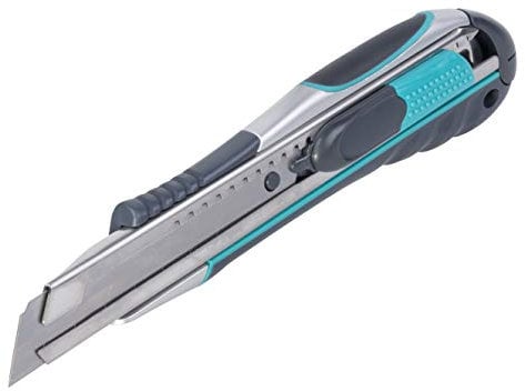 wolfcraft 4284000 - Cutter Lame Trapèze Sécurité Pro Duo - Lame Sécable de 18 mm Incluse