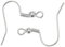 Sungpunet 100 pcs en Acier Chirurgical plaqué Argent Crochets Boucles d'oreilles hypoallergénique Oreille Bague Accessoires