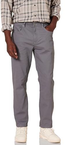 Amazon Essentials Men's Athletic-Fit 5-Pocket Stretch Twill Trouser (Available in Big & Tall), Dark Grey, 28W / 28L