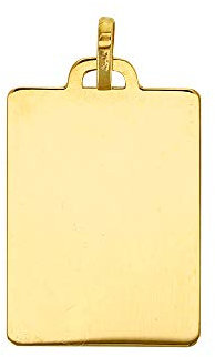 Jouailla - Placa rectangular para grabar en oro 375/1000 gran modelo (395021)