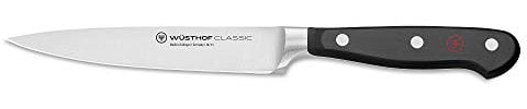 Wüsthof Classic 5 Inch Utility Knife, Black, Silver