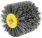 EXLECO Spazzole Nylon #80 Grana Rettifica Abrasivi Wire Spazzola Spazzola per Lucidatura Spazzola per Legno, Rullo Abrasivi Wire, Spazzola per Satinatrice per Diametro 19mm Levigatrice Spazzola Nero