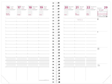 Quo Vadis - Kollektion: TIME & Life SePT Pocket Terminplaner, Wochenansicht, Format: 10 x 15 cm, Jahr 2023-2024