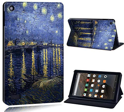 FINDING CASE For Amazon Fire 7 (5th 7th 9th Generation) Tablet - Printed PU Flip Leather Smart Lightweight Shell Stand Cover Case for Fire 7 (5th 7th 9th Generation) (boat in lack paint)