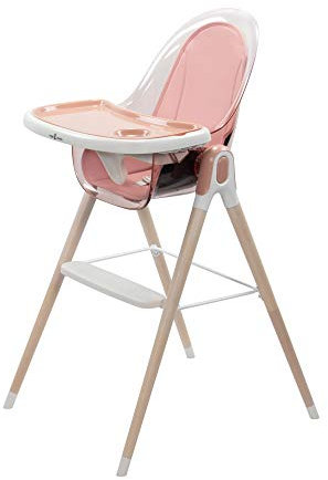 Engel & Storch 2in1 Babyhochstuhl ARTO Kinderhochstuhl Babystuhl Hochstuhl Essstuhl Kombihochstuhl - Transparent Pink