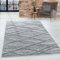 Teppich Wohnzimmer Hochflor Shaggy Teppich Geometrisch Design 80x150 cm Läufer Flur Teppich Grau - Teppich für Schlafzimmer Esszimmer Küche Boho Teppich Weich Flauschig Pflegeleicht Küchenläufer