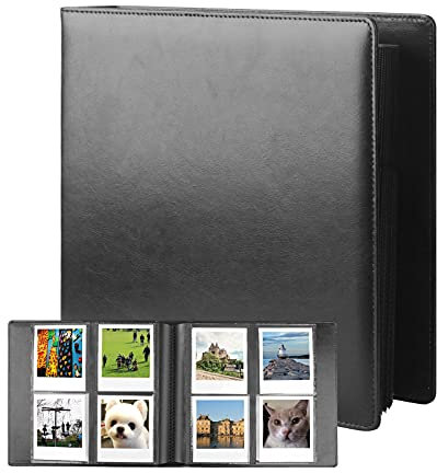 Fotoalbum mit 192 Taschen für Fujifilm Instax Wide 300 Kamera, Polaroid 600 i-Type Filmalbum, extra große Bildalben für Polaroid Now OneStep2 OneStep+ Sofortbildkamera, POP Lab Druckkamera (schwarz)