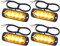EYPINS 4X Feux de Pénétration à 4 LEDs 12/24V Gyrophare LED Orange Feux Flash Voyant d’Alarme Urgence Strobe Clignotants Auto IP65 ECE pour Van Camion Tractopelle Chariot à Fourche Tracteur
