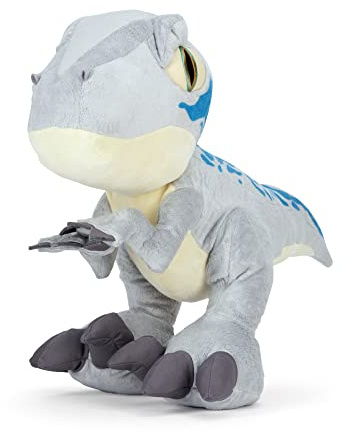Famosa Softies 760021458 760019373 Jurassic World Blue Plüschfigur, 25 cm mit Sockel, weich und weich, mit umweltfreundlicher Füllung, für Filmfans und Kinder ab 0 Jahren (760021458)