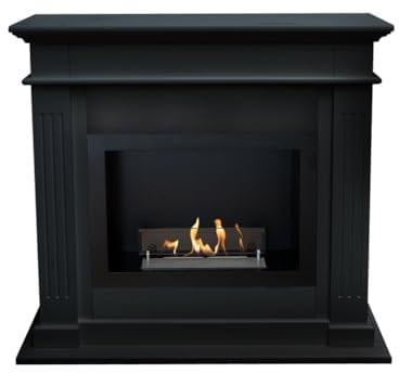 Xaralyn Ethanol-Kamin Elda BRI-MDB - Schwarze MDF-Kaminverkleidung - 1,5 kW Heizung