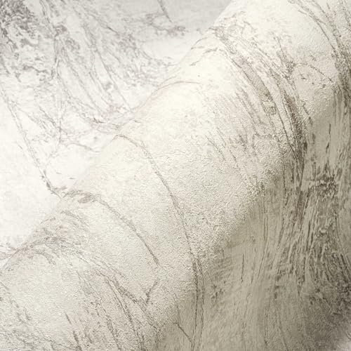 A.S. Création THE BOS 388172 Papier peint intissé Effet marbre Gris clair 10,05 m x 0,53 m Fabriqué en Allemagne