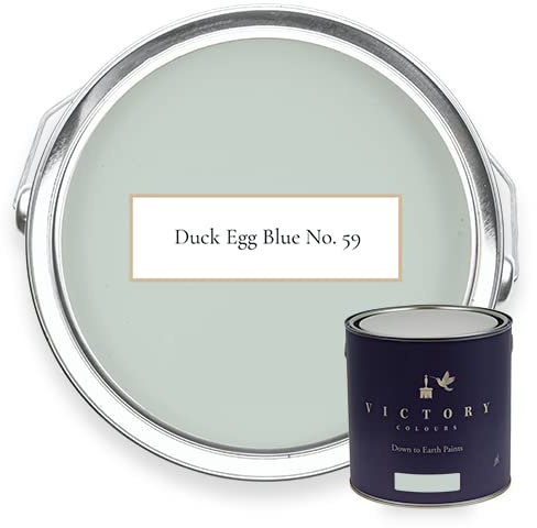 Victory Colours Duck Egg Blue | Blue/Green Paint - 1 Litre - Interior Wood/Metal (Eggshell)