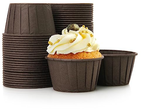 Volein Papier Muffinförmchen 50 Stück Cupcake Formen für Geburtstag/Party/Hochzeit(Kaffee)