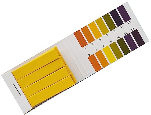 CUHZA 80pcs pH-Wert 1-14 Teststreifen, Indikator, Testpapier, Lackmuspapier für Wasser, Erde, Getränke und weiterer Substanzen