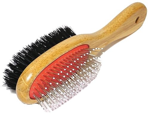 Rosewood Double Sided Wooden Grooming Brush for Dogs & Cats, Medium
