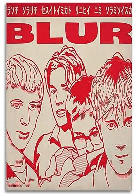 V BY N Blur Moive Poster Vintage Art Cover Room Decor Aesthetic Bedroom Decor Canvas Poster For Bedroom 12x18inch(30x45cm) Unframe-style