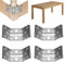 Evotrade Kit di 4pz Supporto Angolare Interno Gamba per Tavolo Kit di 4pz - Piastre di Montaggio Staffa Rinforzate In Acciaio Zincato (Altezza 66mm)