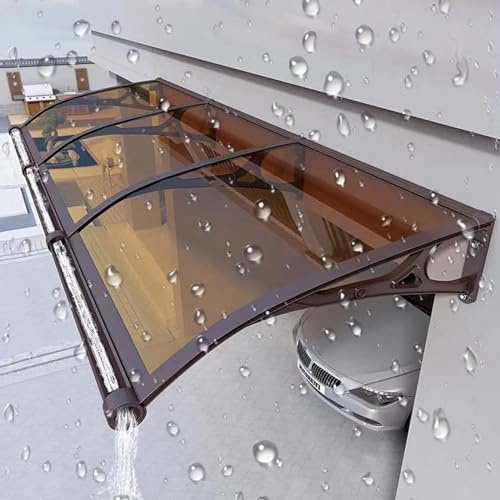 Tettoia Per Porta, Tendalino Per Finestra, Tenda Da Veranda Pensilina In Policarbonato, Pensilina Tettoia Trasparente, Copertura Tettoia Per Esterno, Tettuccio Parapioggia, 60/80/100/120/150/180cm ( C