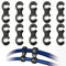 QEQSHQO 10 Pezzi Clip per Cavo del Freno, Fermacavi per Bici, Rotabili Flex-Clips, per Fissare Cavi del Freno e Cavi del Deragliatore, per Tutti i Tipi di Bici, Tipo S (Nero)