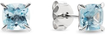 CHRIST Damen-Ohrstecker 2 Farbstein One Size, Hellblau, Weißgold 32027327