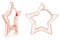 Loutade Silver & Rose Gold Star-Shape Hoop Earrings - Hypoallergenic Small Sleeper Huggie Earrings for Women