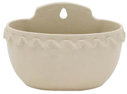 Pot en argile – Tuyau de pot de fleurs | Pots de fleurs uniques | Pot de rangement en argile style dentelle | Pot de fleurs unique avec grille de drainage | Design suspendu au mur style dentelle