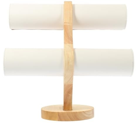 SOIMISS Holz Armbandständer Und Uhrenhalter T-Form 2-Stufiger Schmuckorganizer Für Armbänder Uhren Und Haarspangen Elegante Aufbewahrung Für Schmuck Und Accessoires