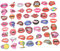 Yardenfun 100St Lippenaufkleber one piece aufkleber scrapbooking sticker Aufkleber für Becher Laptop-Aufkleber Aufkleber für Wasserflaschen Aufkleber ästhetisch ästhetische Aufkleber